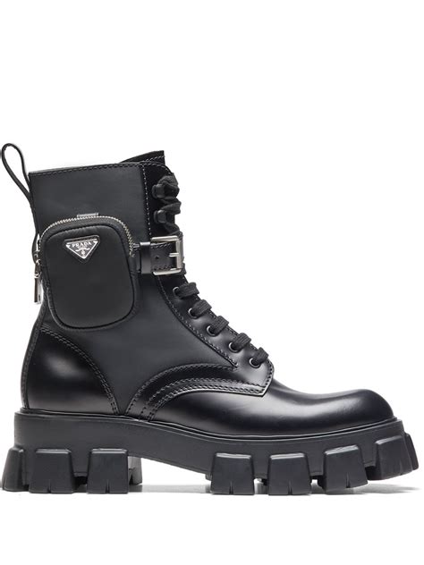 knee high prada boot|prada ankle pouch combat boots.